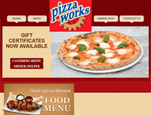 Tablet Screenshot of pizzaworksplus.com